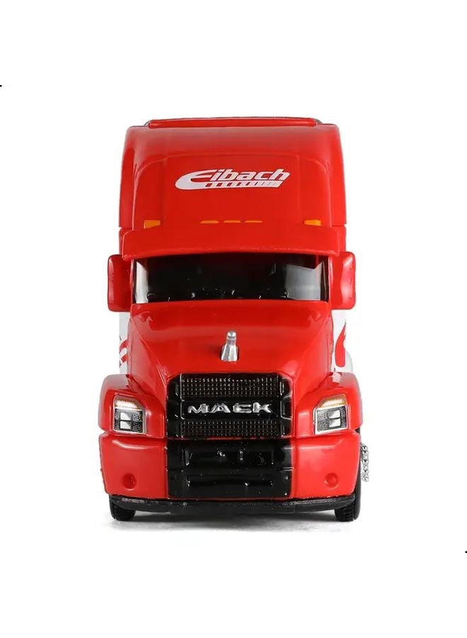 1 64 Scale Red White Semi Truck Model ABS Material For Adult Collectors - Image 5